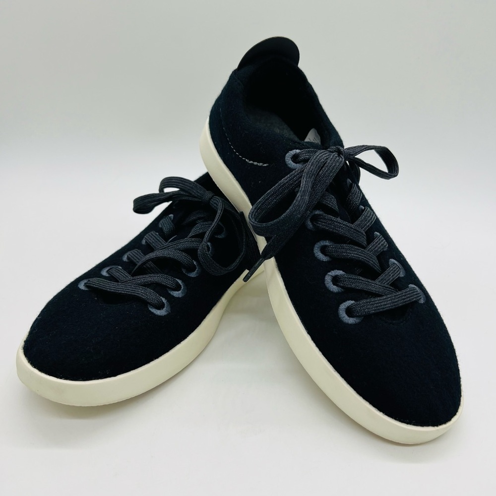 ALLBIRDS WOMENS BLACK LACE UP WOOL RUNNERS SNEAKERS SIZE 9